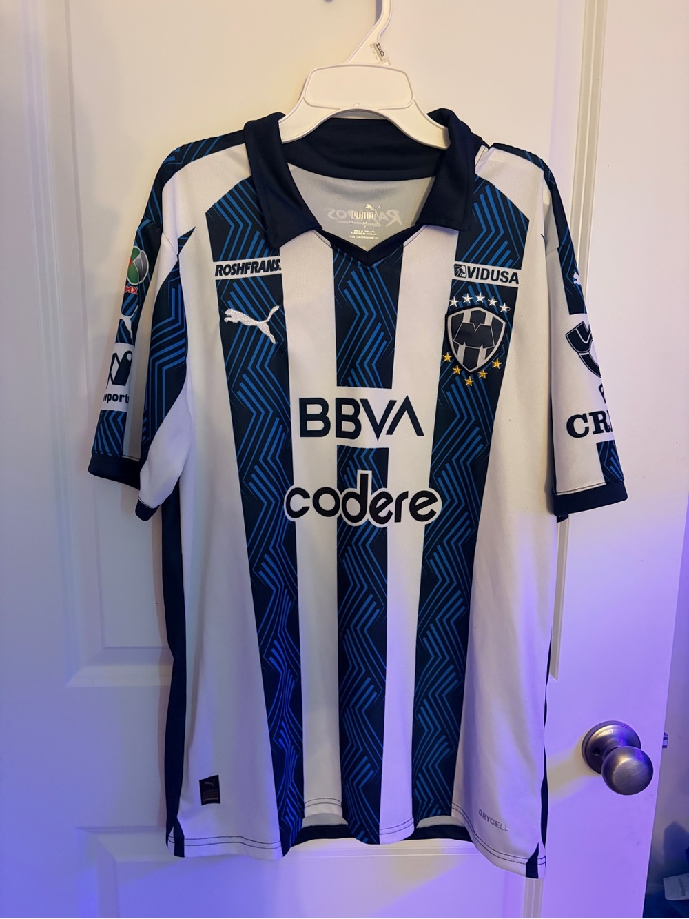 Puma White and Black Authentic Licensed Football Jersey Patch
